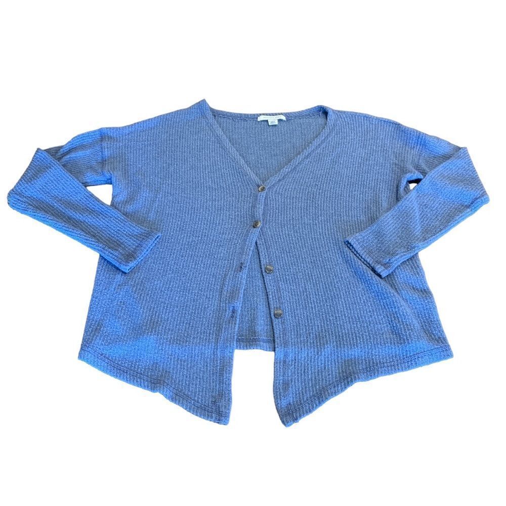 American Eagle Women’s Blue Ribbed Sweater Cardigan Size XS